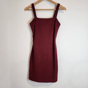 Charlotte Russe Womens Medium Brick Red Sleeveless Mini Sheath Dress